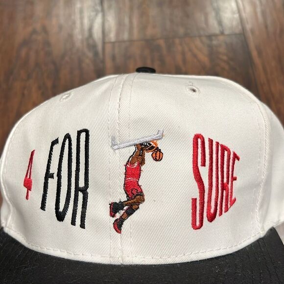 VTG OTTO hat “ 4 for sure “ basketball slam dunk embroidered Bulls Reference - Picture 6 of 8